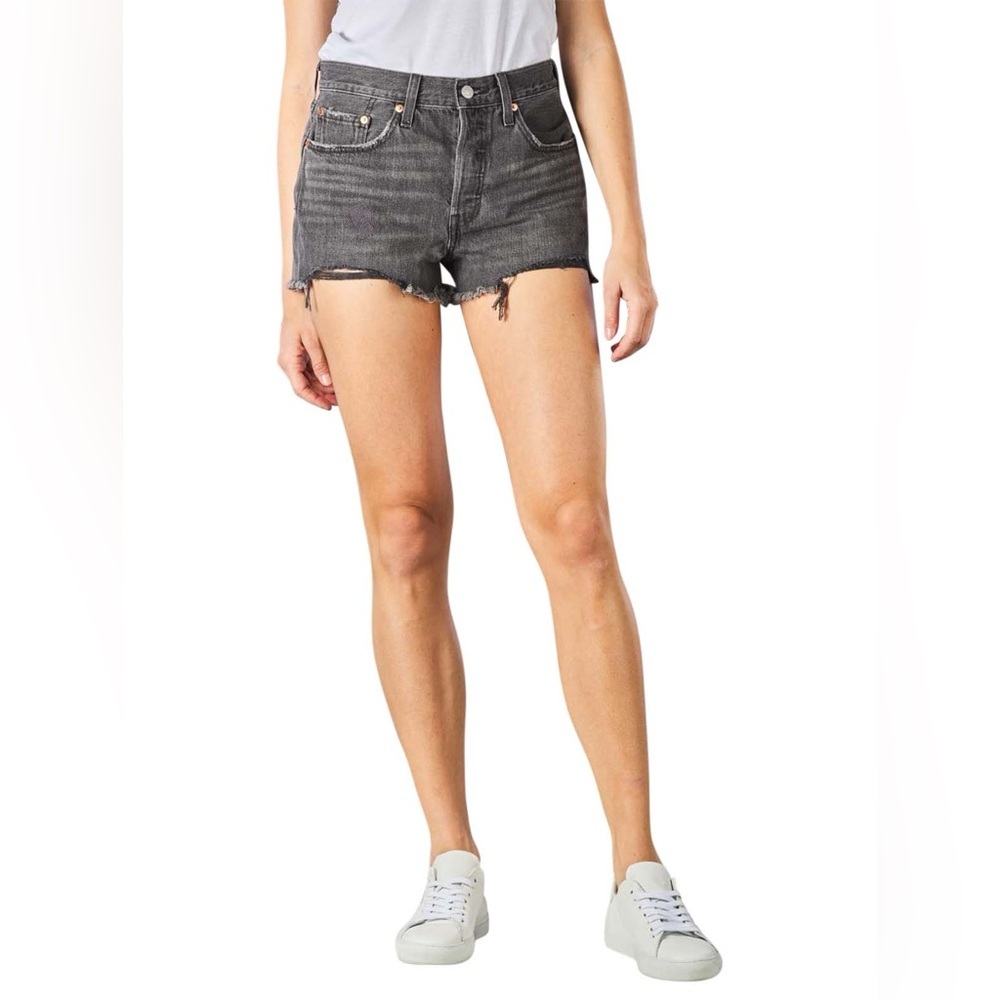 Universal Thread Black Jean Shorts Distressed Cut-Off
